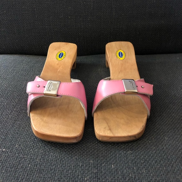 Dr. Scholl's | Shoes | Dr Scholls Wooden Sandals Special Cheeky Pink | Poshmark